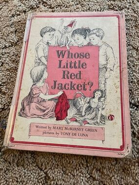 Whose Little Red Jacket? Vintage Children's Book - Red Cover Accents